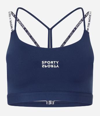 Top Esportivo com Bojo e Alças com Lettering