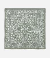 Lenço Quadrado em Cetim com Estampa Paisley - 1