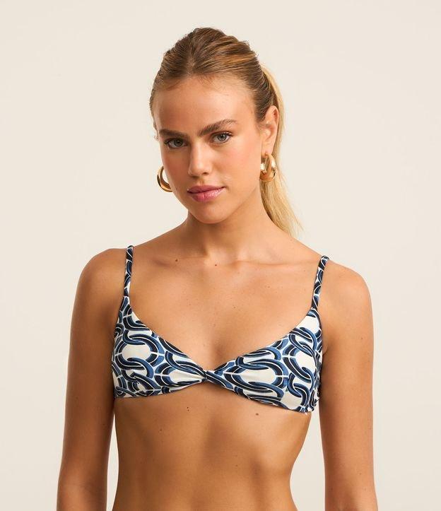 Biquíni Top Camisetinha em Microfibra com Estampa Corrente - 2