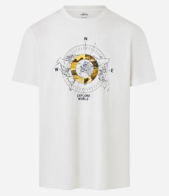 Camiseta Comfort em Algodão com Estampa de Bússola