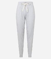 Calça de Pijama Jogger em Ribana Estampada Vichy com Laço na Cintura - 1