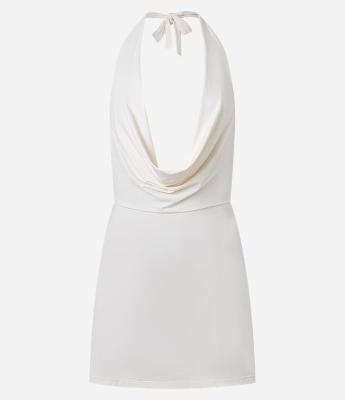 Saída de Praia Vestido Curto com Decote Degagê