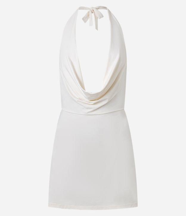 Saída de Praia Vestido Curto com Decote Degagê - 1