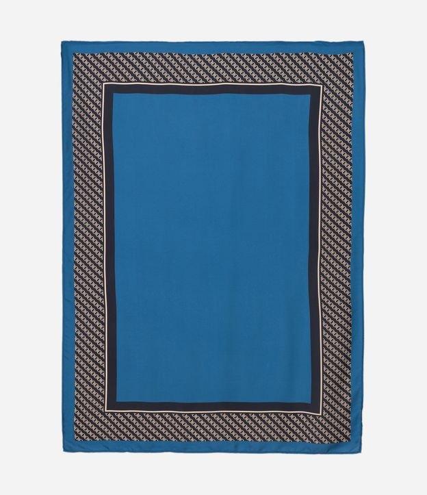 Lenço Acetinado com Estampa de Moldura Corrente - 1