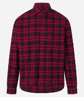 Camisa Boxy em Flanela com Estampa Xadrez e Manga Longa - 1