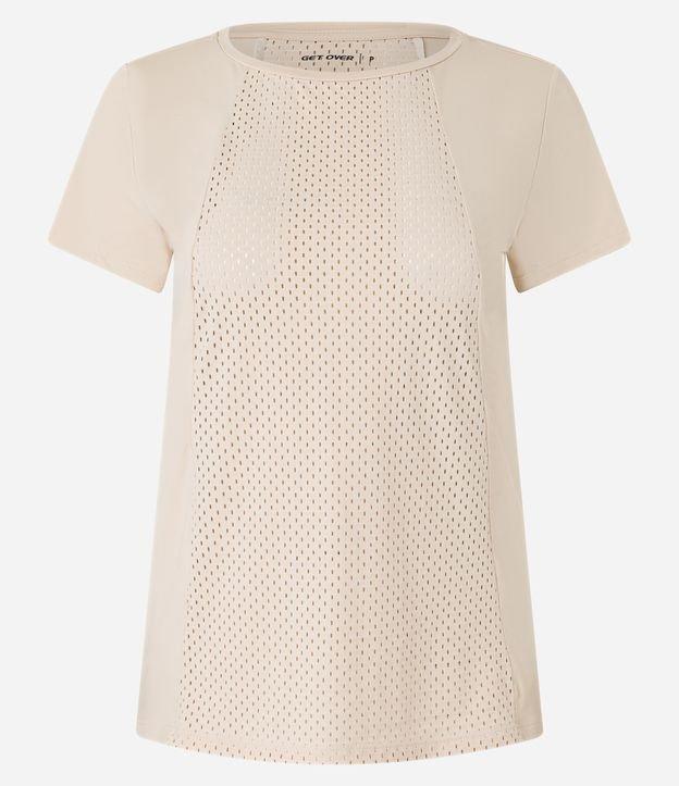 Camiseta Esportiva em Microfibra com Recorte Furadinho - 1