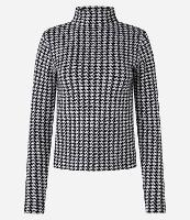 Suéter em Jacquard com Gola Alta e Estampa Pied de Poule - 1