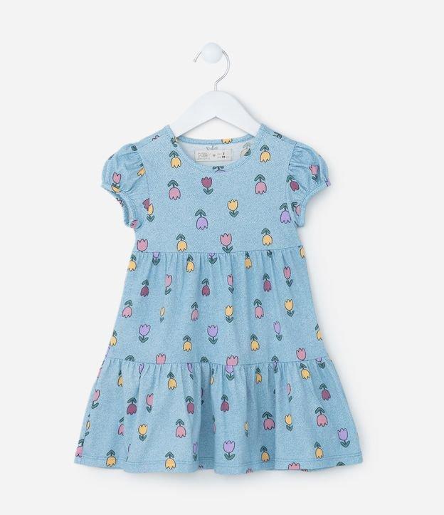 Vestido Marias Infantil com Estampa Tulipas - Tam 1 a 6 Anos - 1