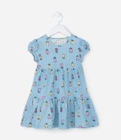 Vestido Marias Infantil com Estampa Tulipas - Tam 1 a 6 Anos - 1