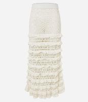 Saída de Praia Saia Longa em Tricô com Babados - 1