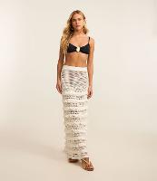 Saída de Praia Saia Longa em Tricô com Babados - 2