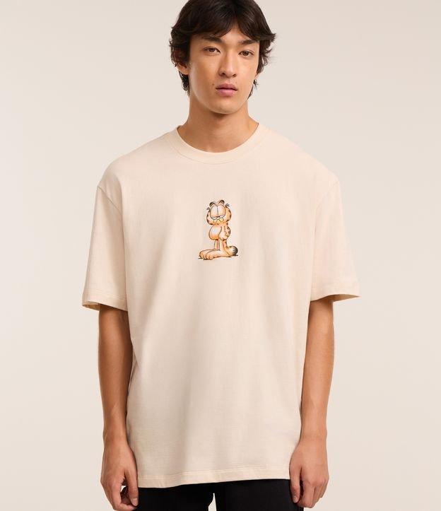 Camiseta Relaxed em Algodão com Estampa Garfield - 1