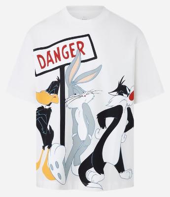 Camiseta Boxy em Algodão com Estampa Looney Tunes