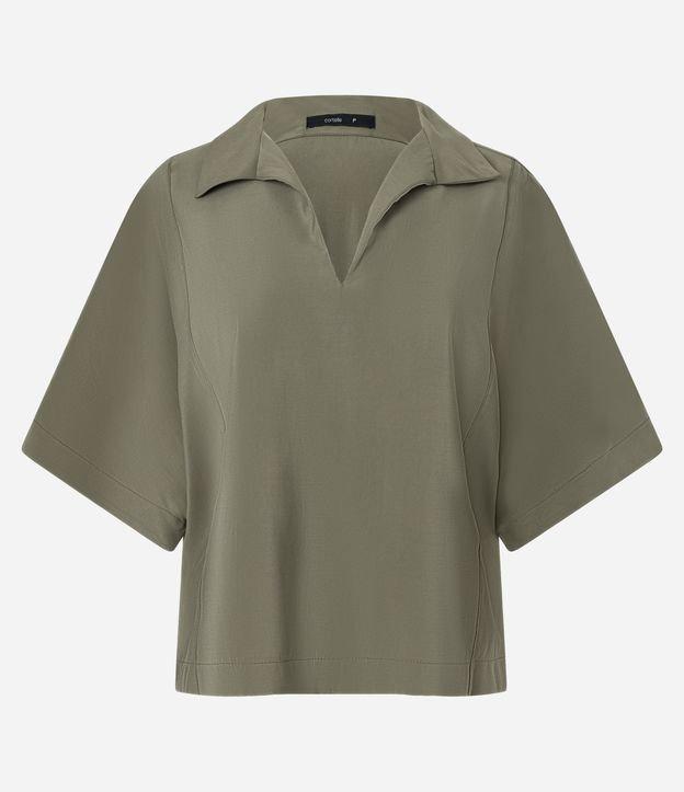 Blusa em Viscose com Recorte e Manga Ampla - 1