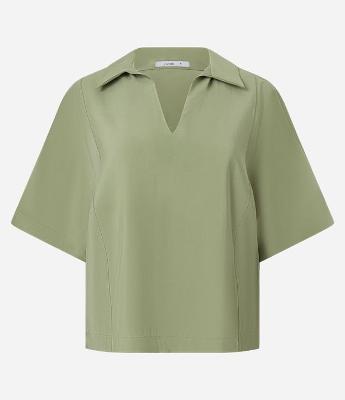 Blusa em Viscose com Recorte e Manga Ampla