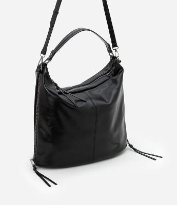 Bolsa Hobo Grande com Expansão Lateral de Zíper