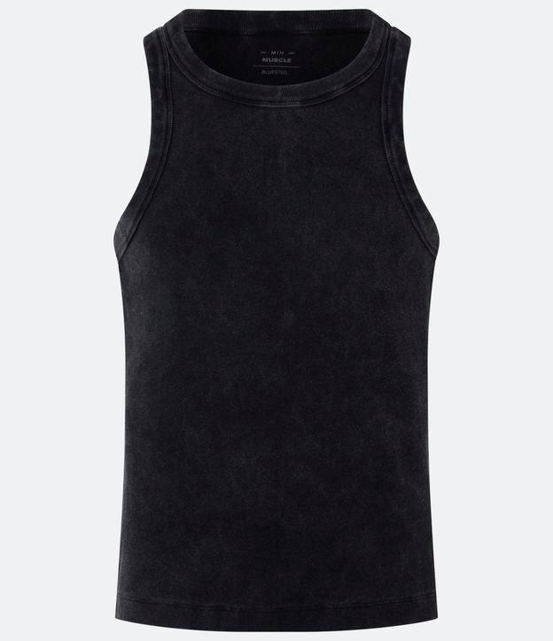 Regata Muscle em Ribana Estonada com Puídos - 1