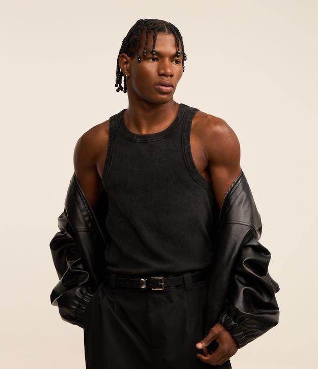 Regata Muscle em Ribana Estonada com Puídos - 2