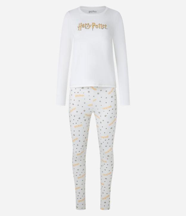 Pijama Longo em Ribana com Estampa Harry Potter - 1