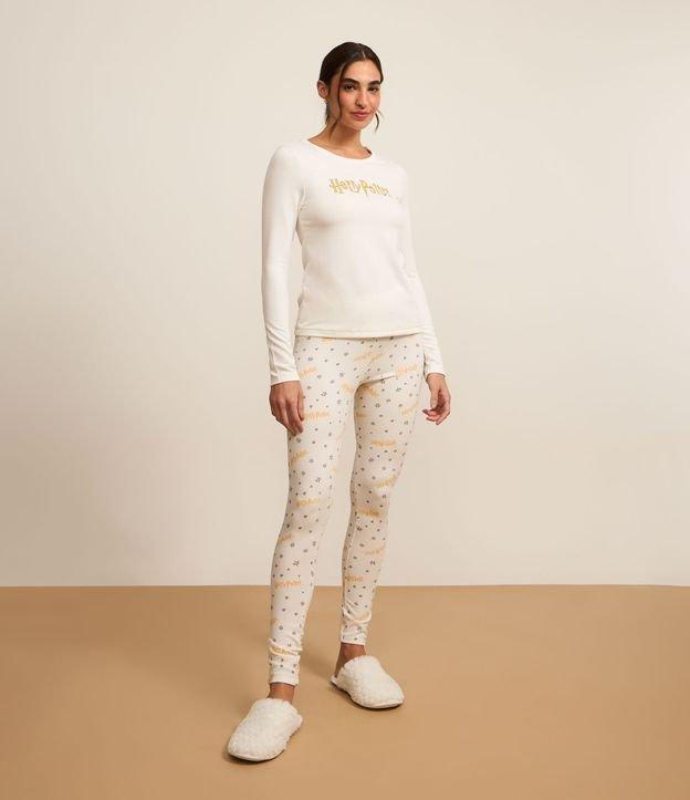 Pijama Longo em Ribana com Estampa Harry Potter - 2