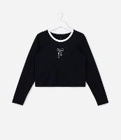 Camiseta Curta Infantil com Bordado Laço - Tam 5 a 14 Anos - 1