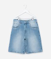 Bermuda Baggy Infantil em Jeans - Tam 5 a 14 Anos - 1