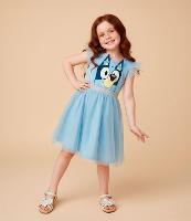 Vestido Infantil em Tule com Estampa Bluey - Tam 1 a 5 Anos - 2