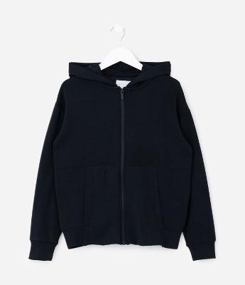 Jaqueta Infantil em Modal com Capuz - Tam 5 a 14 Anos