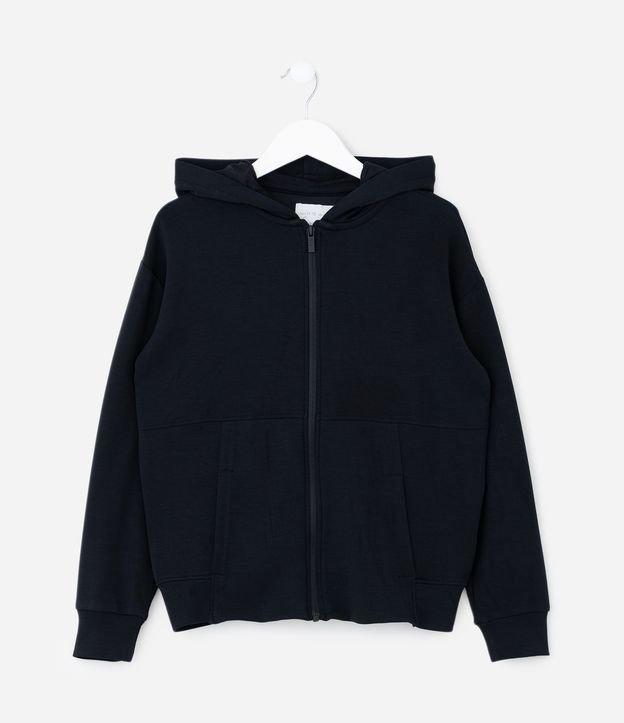 Jaqueta Infantil em Modal com Capuz - Tam 5 a 14 Anos - 1