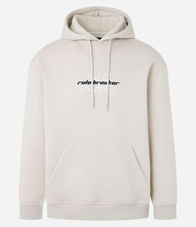 Moletom Relaxed com Capuz e Estampa de Estátua nas Costas - 1