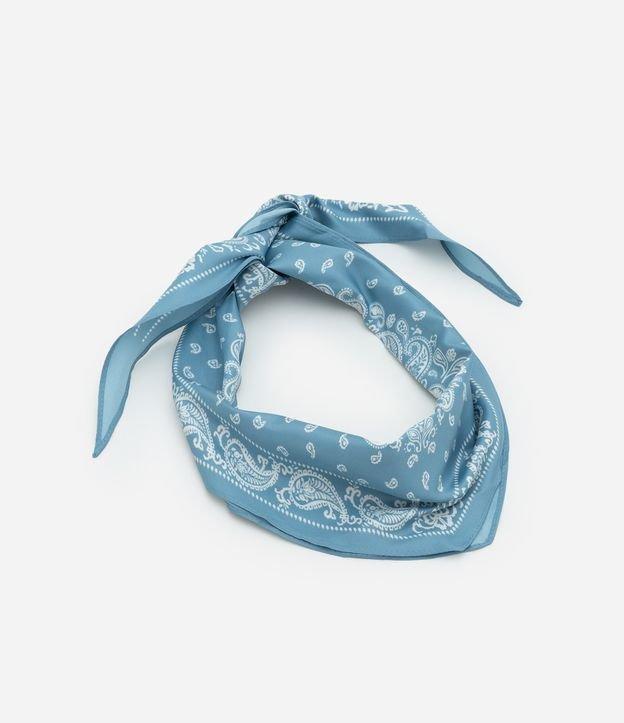 Lenço em Cetim com Estampa Paisley - 1