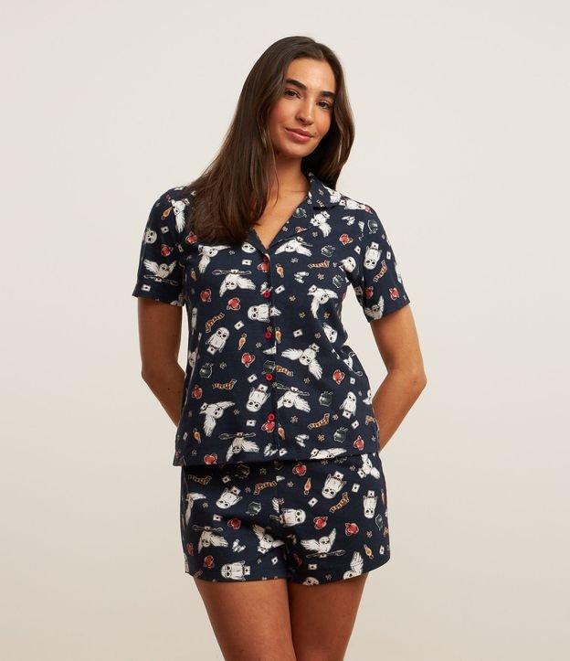 Pijama Americano Curto em Algodão com Estampa Harry Potter - 2