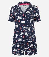 Pijama Americano Curto em Algodão com Estampa Harry Potter - 1