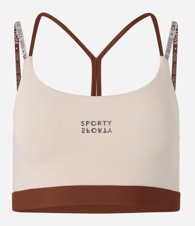 Top Esportivo em Microfibra com Alças Finas e Estampa Sporty - 1