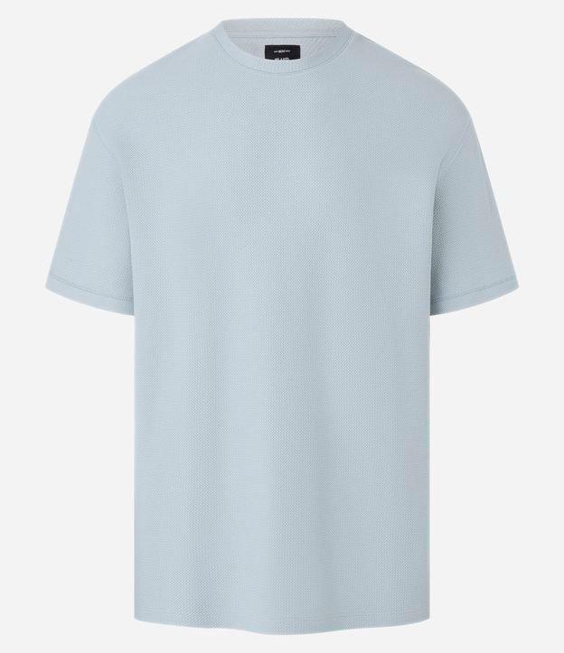 Camiseta Relaxed em Algodão com Textura Chevron - 1