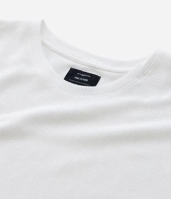 Camiseta Relaxed em Algodão com Textura Chevron