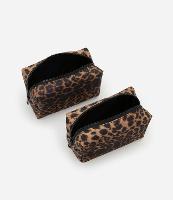 Kit 03 Nécessaires com Formas Diferentes com Estampa Animal Print - 1