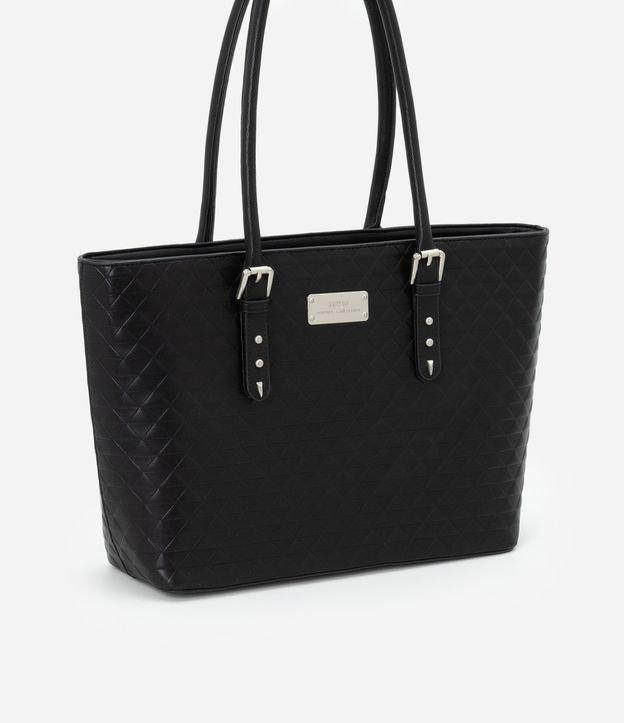 Bolsa Shopper Grande com Textura e Detalhes na Alça - 1