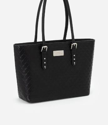 Bolsa Shopper Grande com Textura e Detalhes na Alça