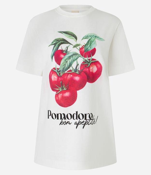 Camiseta em Algodão com Estampa Pomodoro Bom Apetite - 1