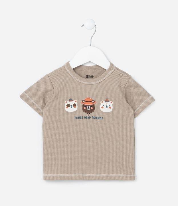 Camiseta Infantil Texturizada com Estampa Bichinhos - Tam 0 a 18 meses - 1