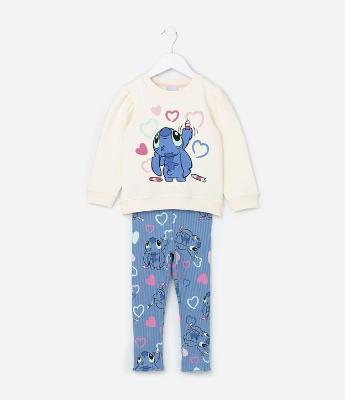 Conjunto Infantil com Estampa do Stitch - Tam 1 a 6 Anos