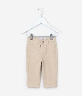 Calça Casual Infantil em Sarja - Tam 0 a 18 meses