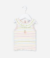 Regata Infantil com Babadinho e Listras - Tam 0 a 18 meses - 1