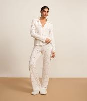 Pijama Americano Longo em Viscose com Estampa de Lacinhos - 2