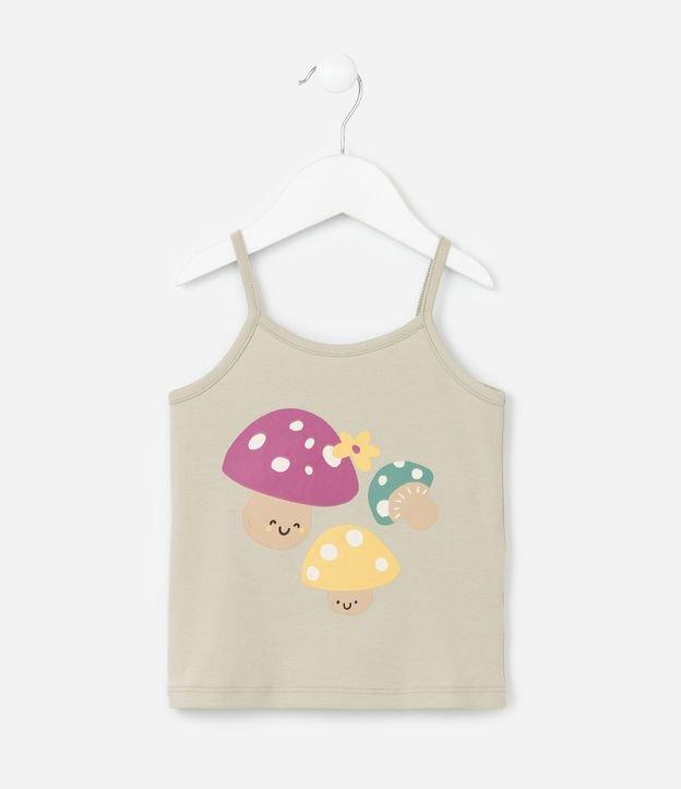 Blusa Infantil com Estampa Cogumelos Divertidos - Tam 1 a 6 Anos - 1
