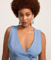 Colete Curto em Alfaiataria com Fechamento Sobreposto - 1