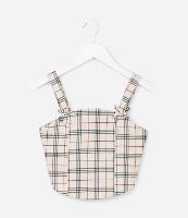 Blusa Infantil em Alfaiataria com Estampa Xadrez - Tam 5 a 14 Anos - 1