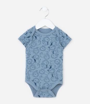 Body Infantil com Estampa Leãozinho - Tam RN a 18 meses