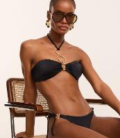 Biquíni Top Bandeau em Microfibra com Argolas Metalizadas - 2